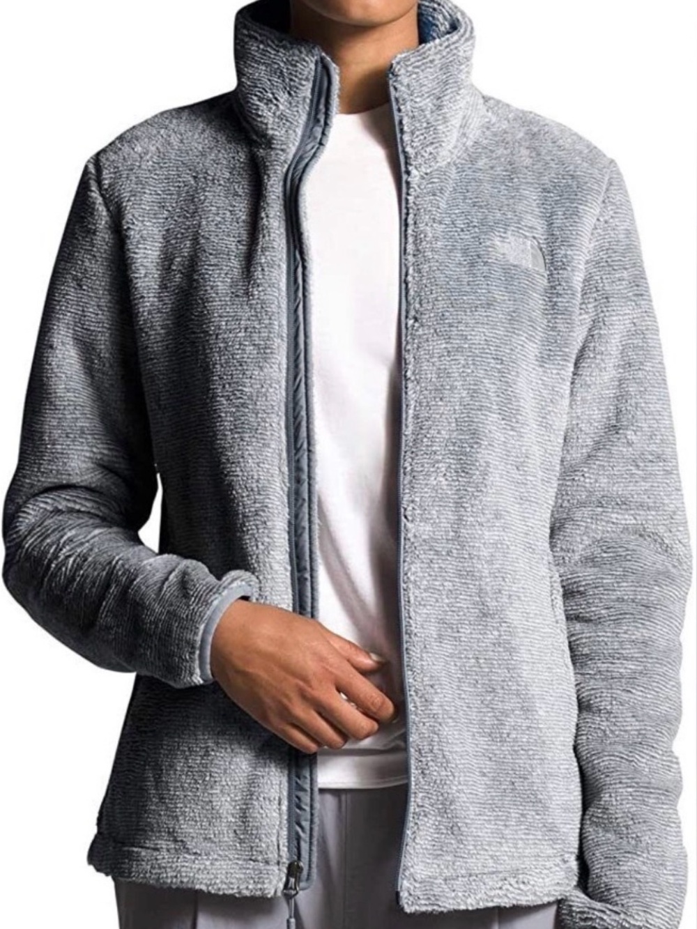 The North Face Osito 2 Fleece Jacket Women’s M Gray Plush Full Zip